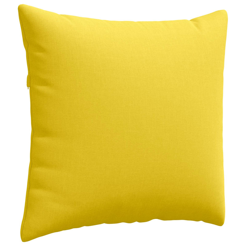 vidaXL Poduszki na sofę 2 pcs Jasnożółty 45 x 45 cm tkanina