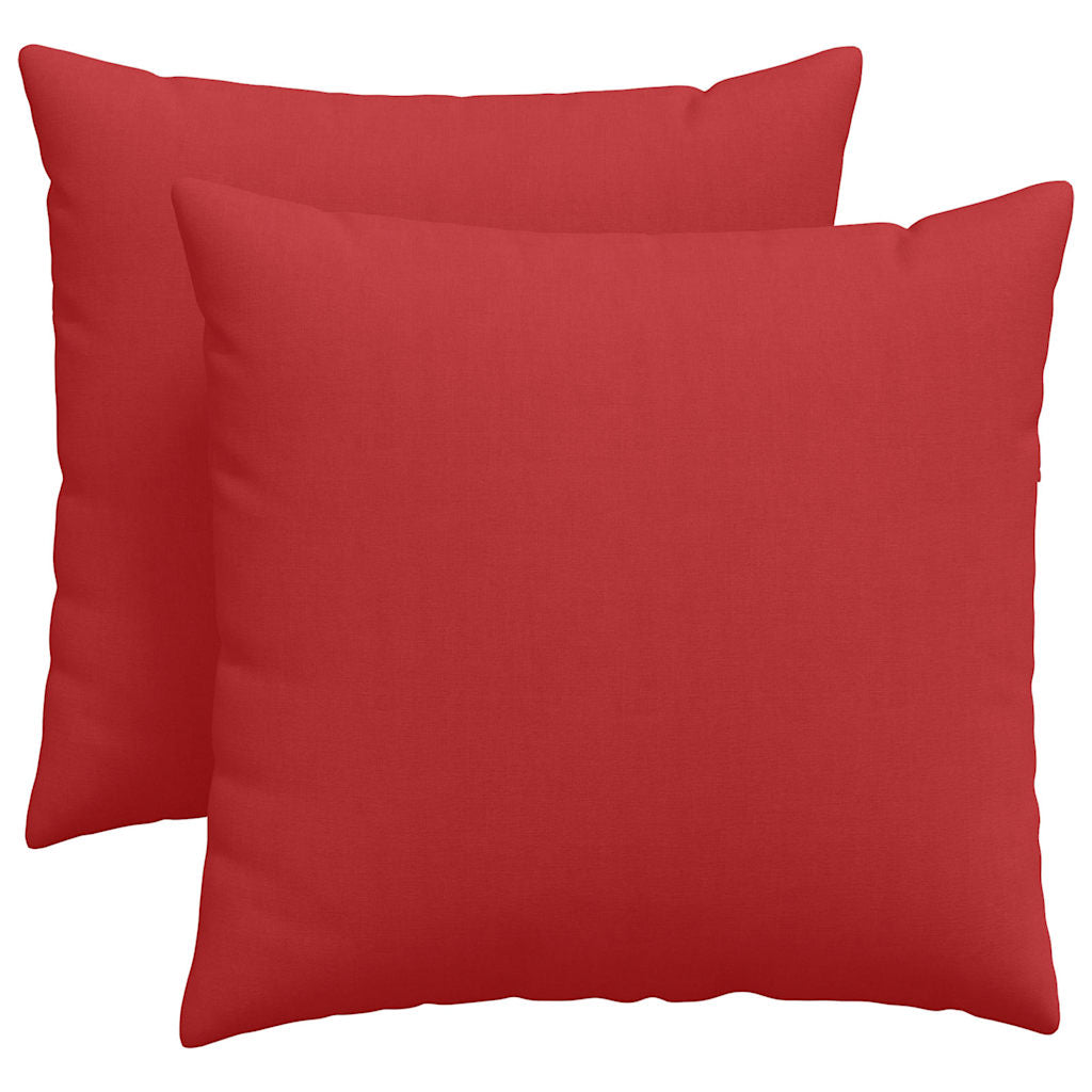 vidaXL Poduszki na sofę 2 pcs Czerwony 45 x 45 cm tkanina