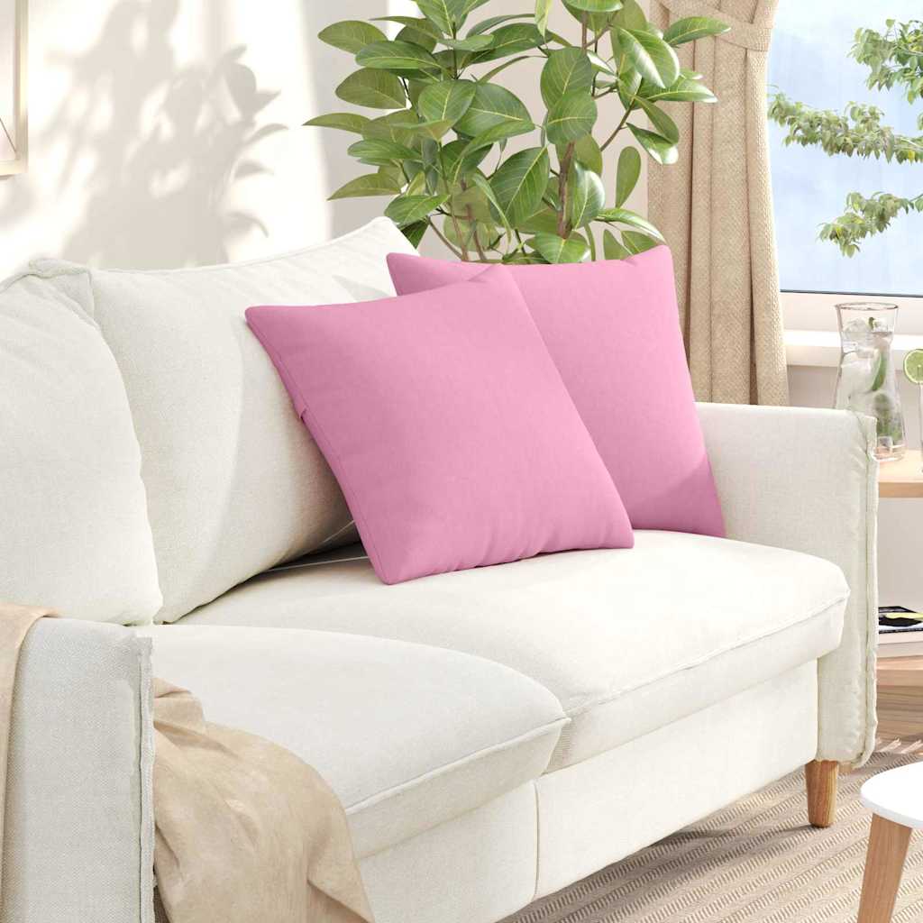 vidaXL Poduszki na sofę 2 pcs Różowy 45 x 45 cm tkanina