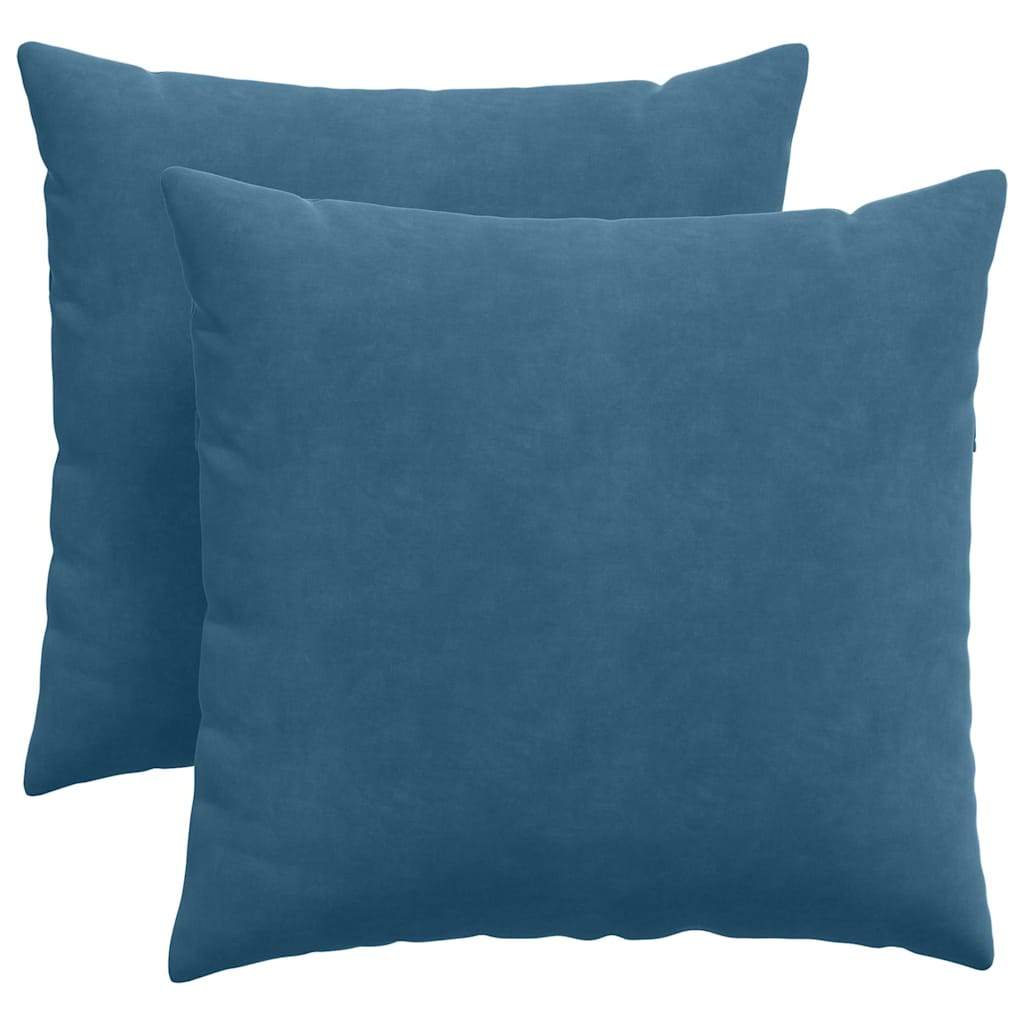 vidaXL Poduszki na sofę 2 pcs Niebieski 45 x 45 cm Tkanina sztruksowa