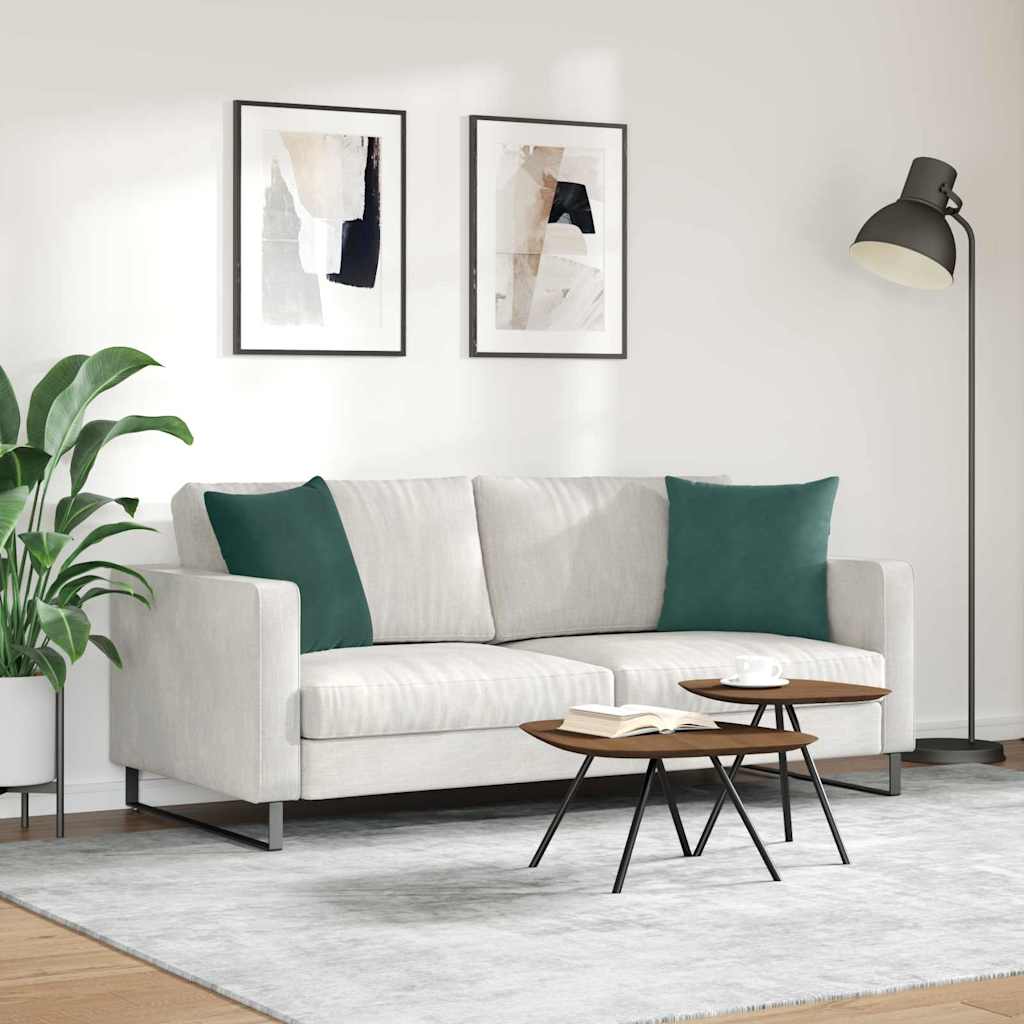 vidaXL Poduszki na sofę 2 pcs Ciemna zieleń 45 x 45 cm