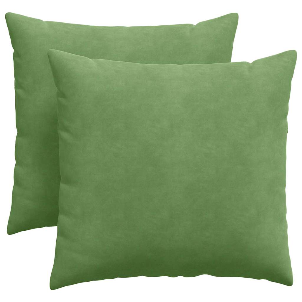 vidaXL Poduszki na sofę 2 pcs Jasnozielony 45 x 45 cm