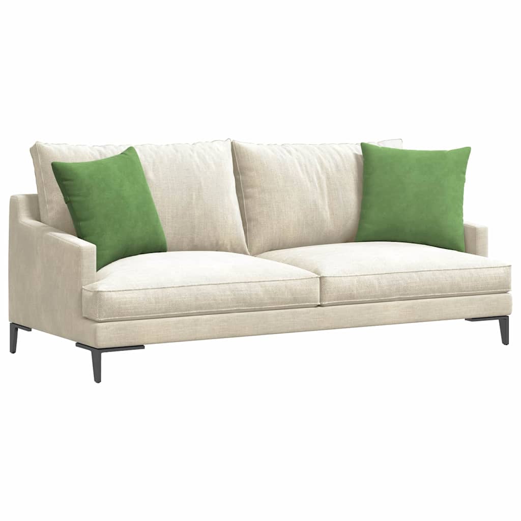 vidaXL Poduszki na sofę 2 pcs Jasnozielony 45 x 45 cm