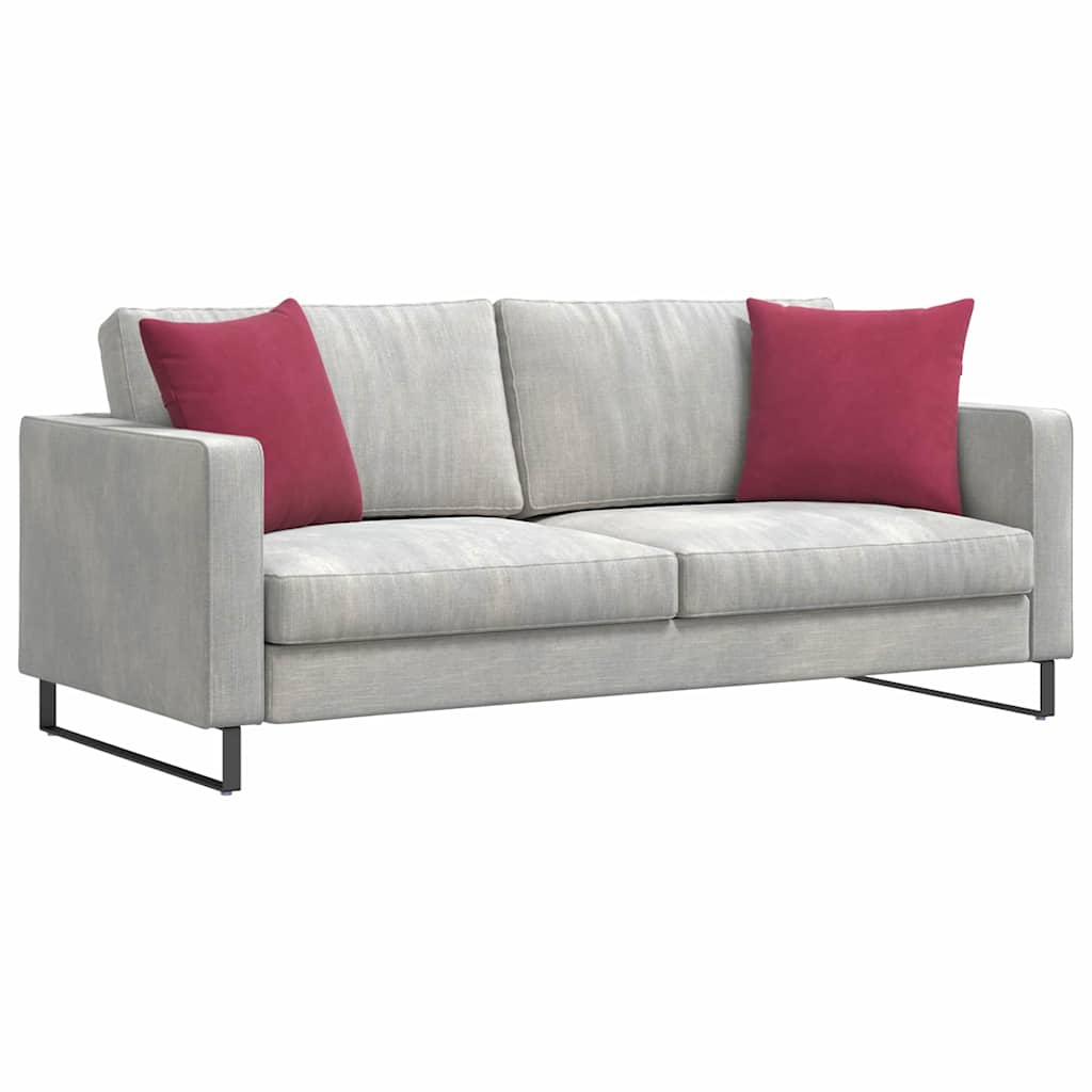 vidaXL Poduszki na sofę 2 pcs Czerwone wino 45 x 45 cm