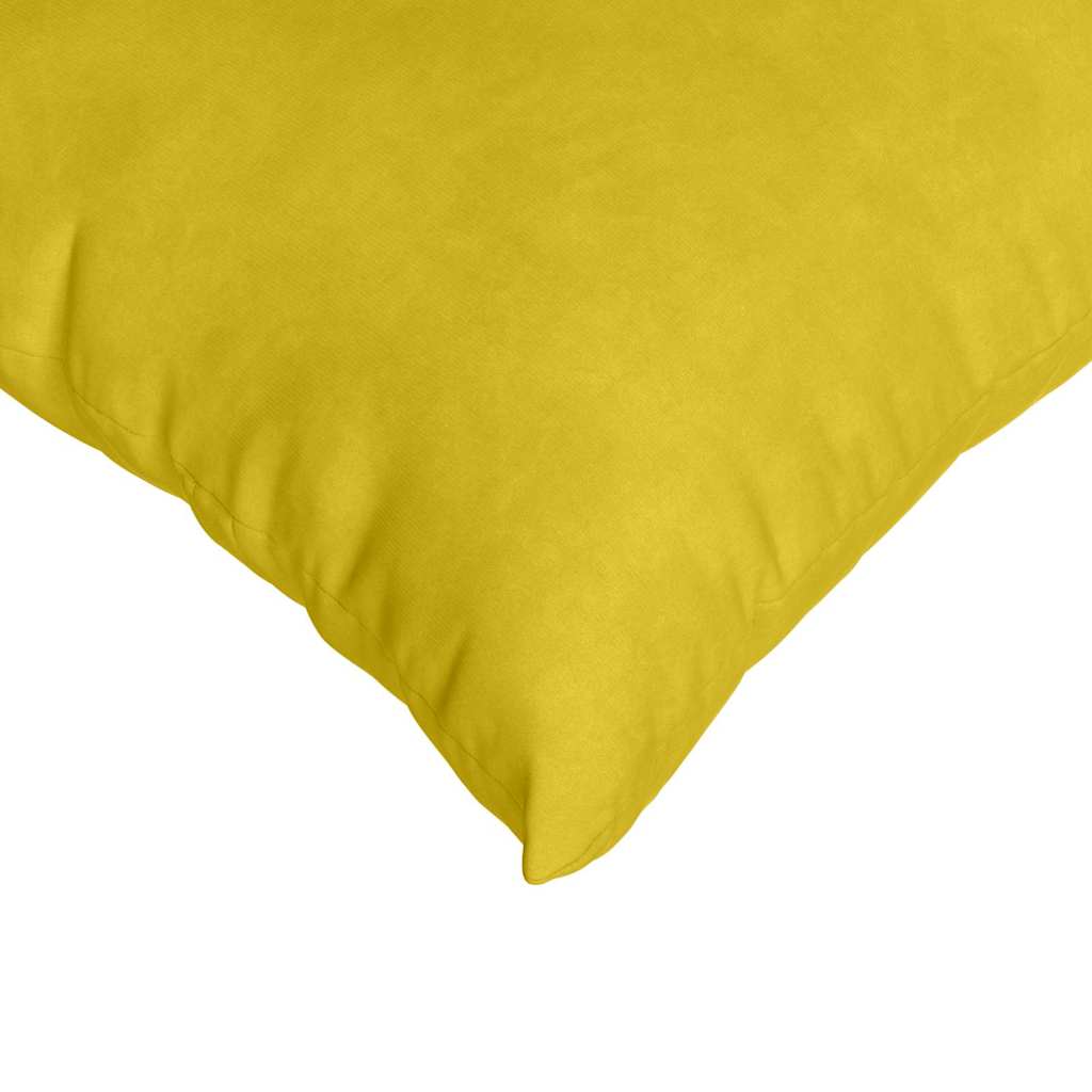 vidaXL Poduszki na sofę 2 pcs Żółty 45 x 45 cm Tkanina sztruksowa