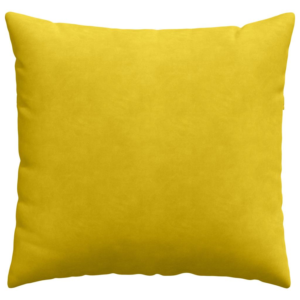 vidaXL Poduszki na sofę 2 pcs Żółty 45 x 45 cm Tkanina sztruksowa