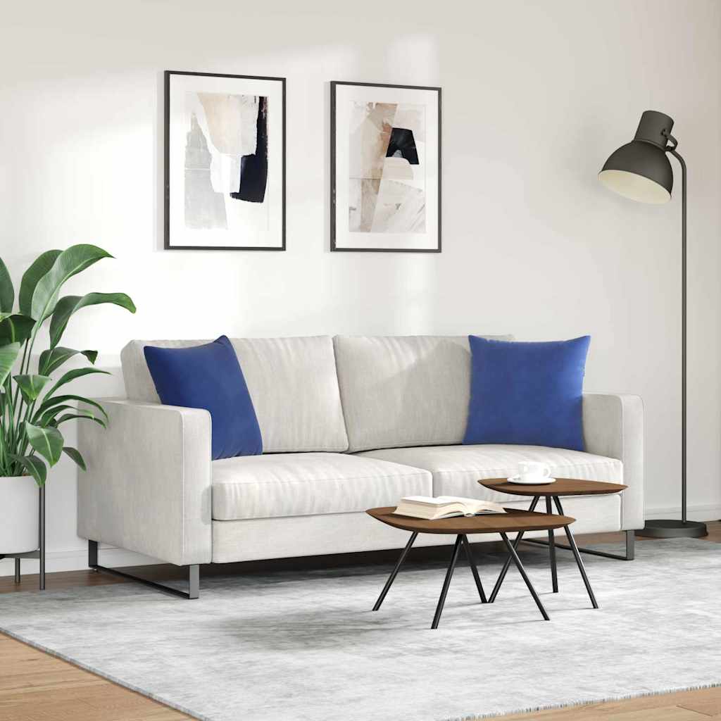 vidaXL Poduszki na sofę 2 pcs Niebieski policyjny 45 x 45 cm