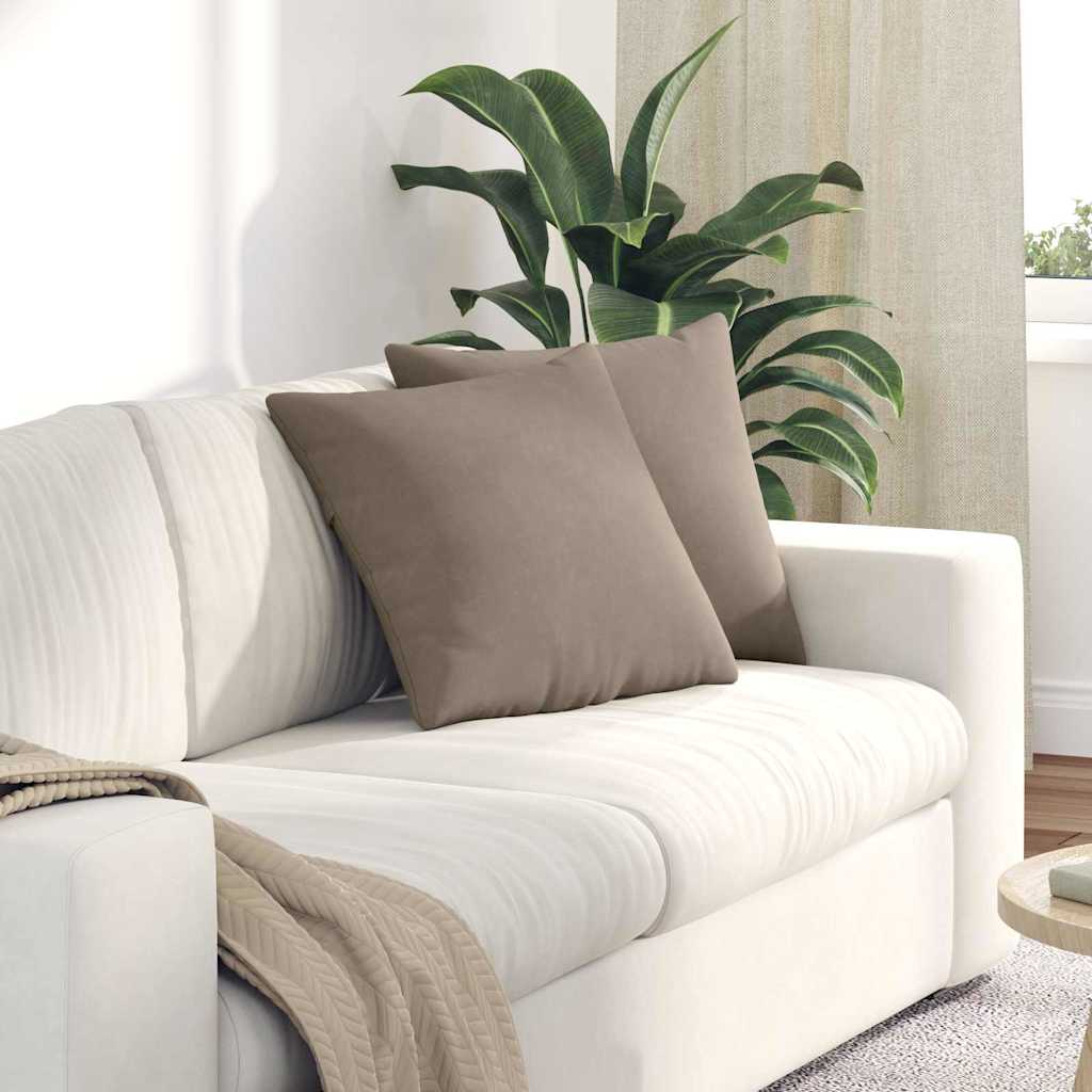 vidaXL Poduszki na sofę 2 pcs Ciemnoszary 45 x 45 cm tkanina
