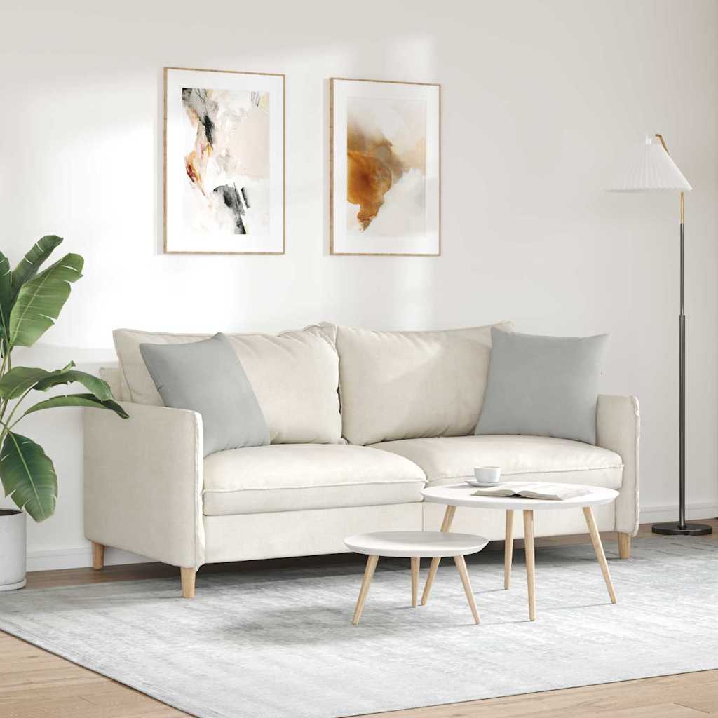 vidaXL Poduszki na sofę 2 pcs Jasnoszary 45 x 45 cm tkanina