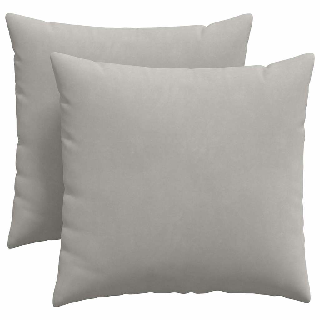 vidaXL Poduszki na sofę 2 pcs Jasnoszary 45 x 45 cm tkanina