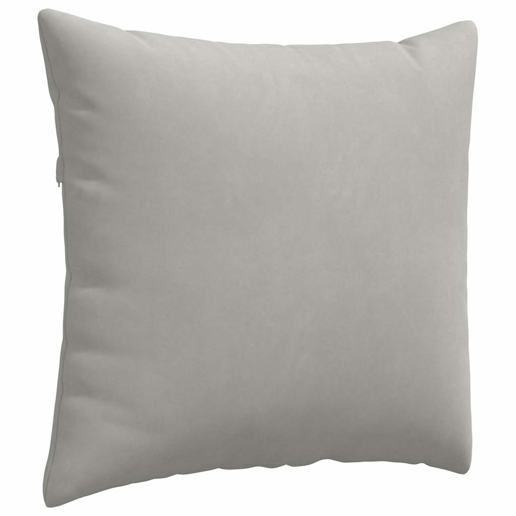 vidaXL Poduszki na sofę 2 pcs Jasnoszary 45 x 45 cm tkanina