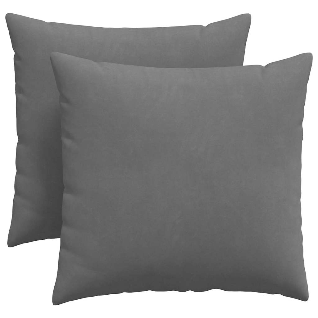 vidaXL Poduszki na sofę 2 pcs Ciemnoszary 45 x 45 cm tkanina