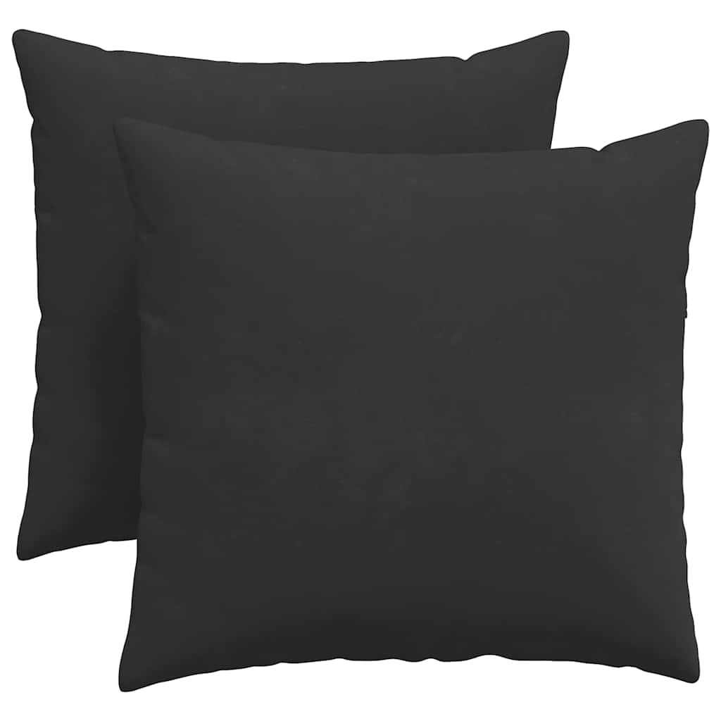 vidaXL Poduszki na sofę 2 pcs Czarny 45 x 45 cm tkanina