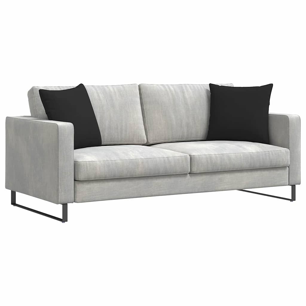 vidaXL Poduszki na sofę 2 pcs Czarny 45 x 45 cm tkanina