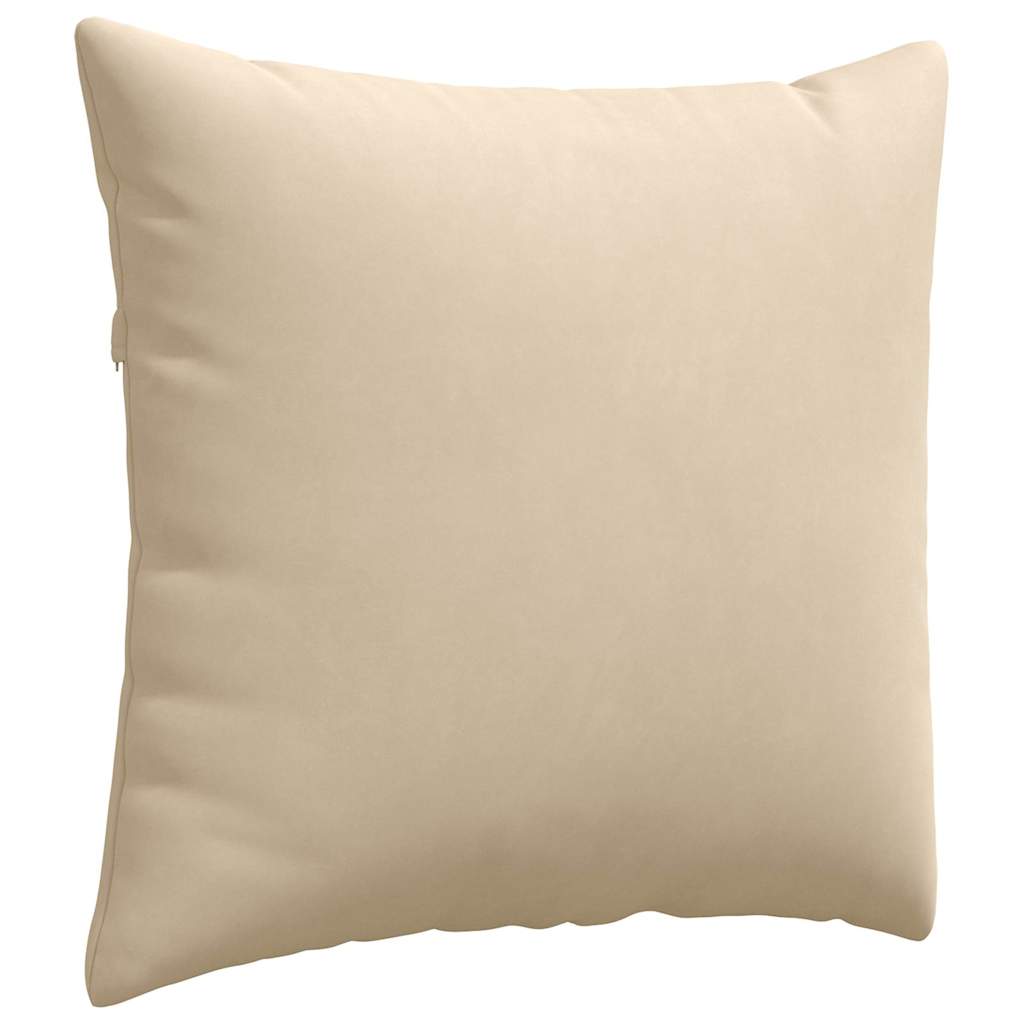 vidaXL Poduszki na sofę 2 pcs Kremowy 45 x 45 cm tkanina