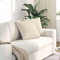 vidaXL Poduszki na sofę 2 pcs Beżowy 45 x 45 cm tkanina