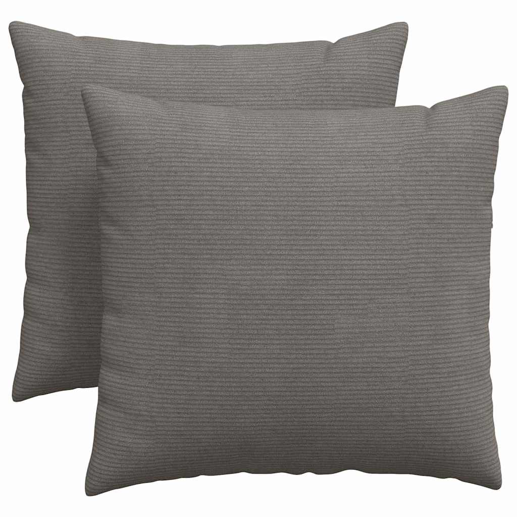 vidaXL Poduszki na sofę 2 pcs Jasnoszary 45 x 45 cm Tkanina sztruksowa