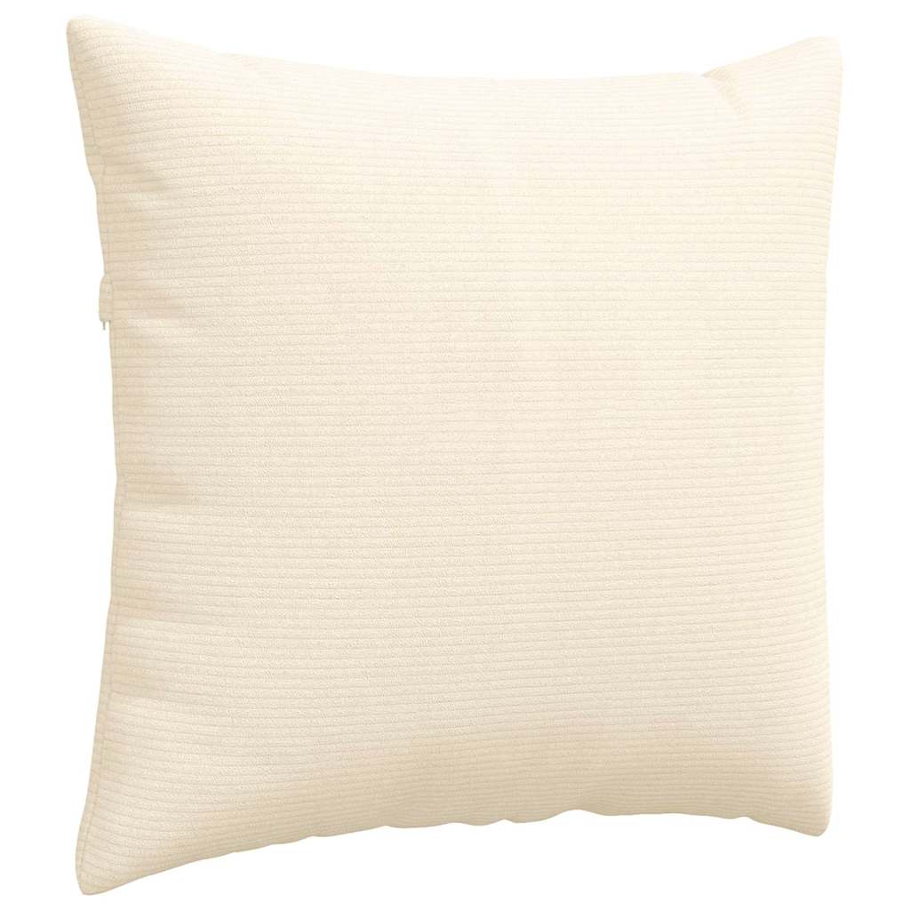 vidaXL Poduszki na sofę 2 pcs Kremowy 45 x 45 cm Tkanina sztruksowa