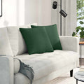 vidaXL Poduszki na sofę 2 pcs Ciemna zieleń 45 x 45 cm