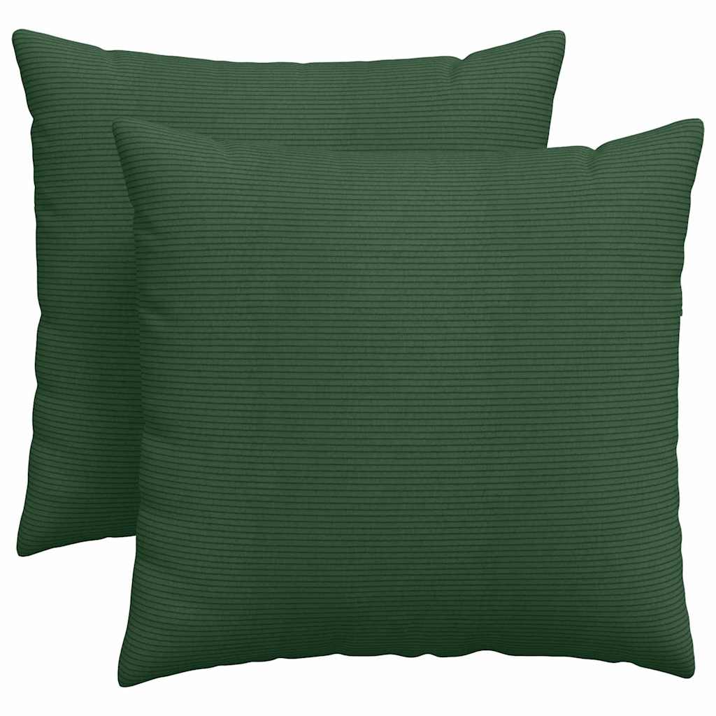 vidaXL Poduszki na sofę 2 pcs Ciemna zieleń 45 x 45 cm