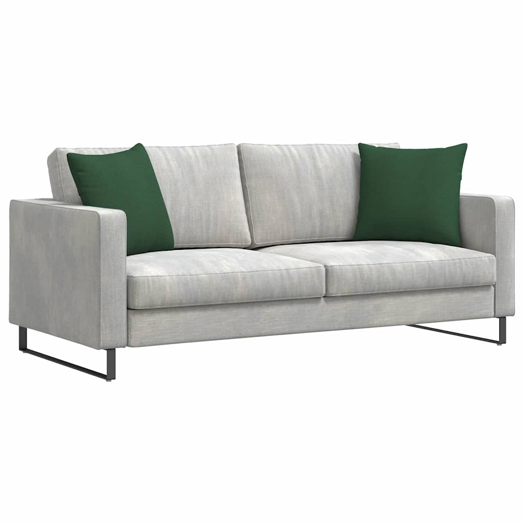 vidaXL Poduszki na sofę 2 pcs Ciemna zieleń 45 x 45 cm