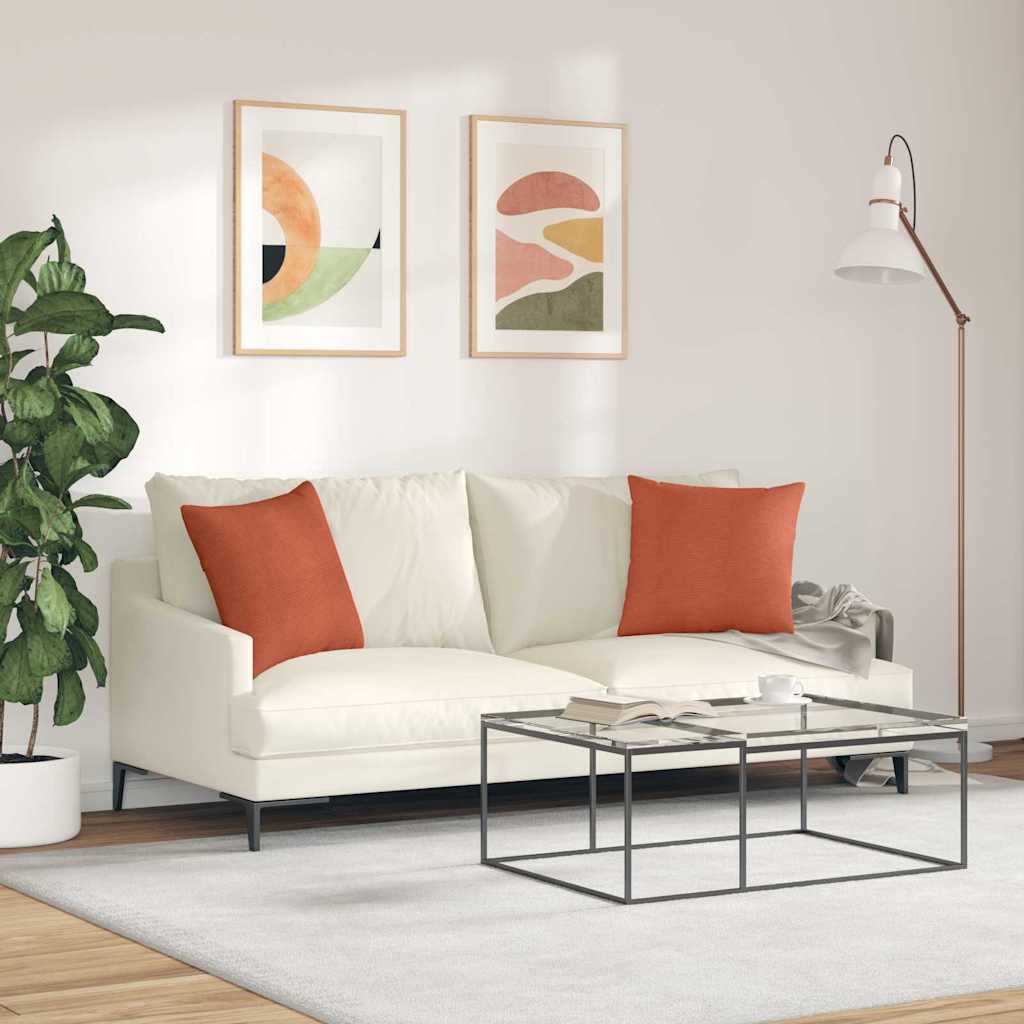 vidaXL Poduszki na sofę 2 pcs Czerwono-pomarańczowy 45 x 45 cm