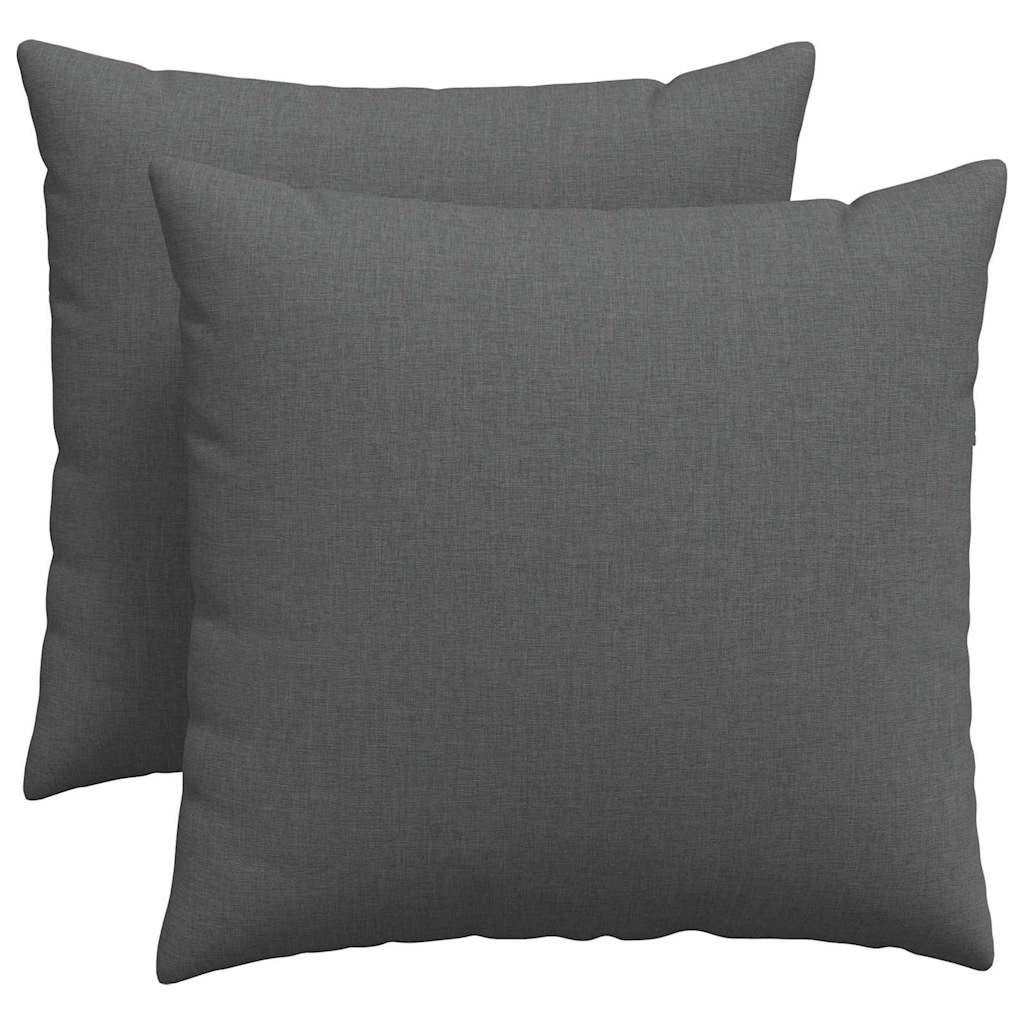 vidaXL Poduszki na sofę 2 pcs Ciemnoszary 50 x 50 cm tkanina