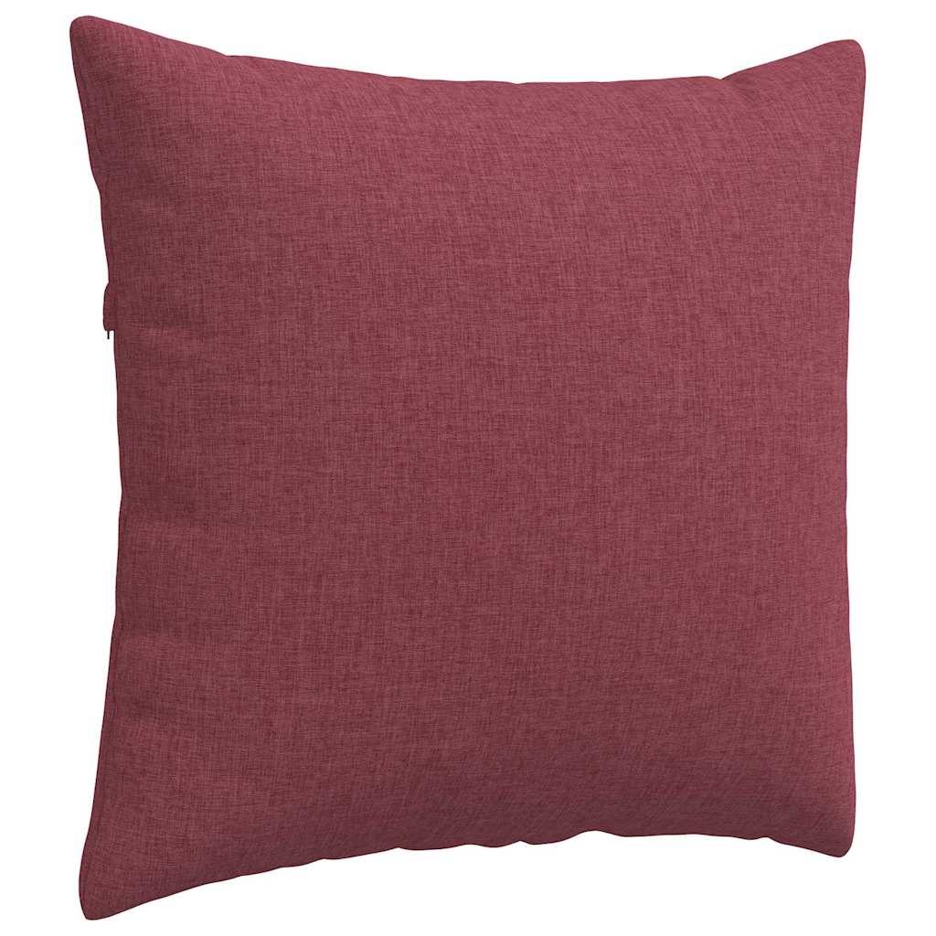 vidaXL Poduszki na sofę 2 pcs Czerwone wino 50 x 50 cm tkanina