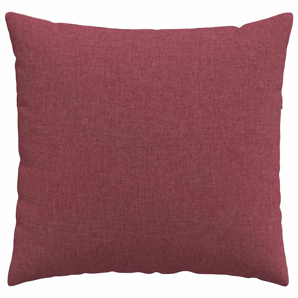 vidaXL Poduszki na sofę 2 pcs Czerwone wino 50 x 50 cm tkanina