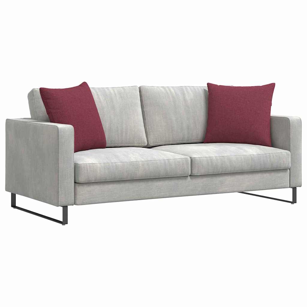 vidaXL Poduszki na sofę 2 pcs Czerwone wino 50 x 50 cm tkanina