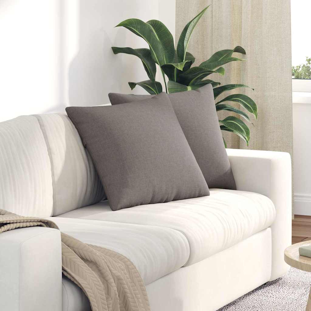 vidaXL Poduszki na sofę 2 pcs Ciemnoszary 50 x 50 cm tkanina