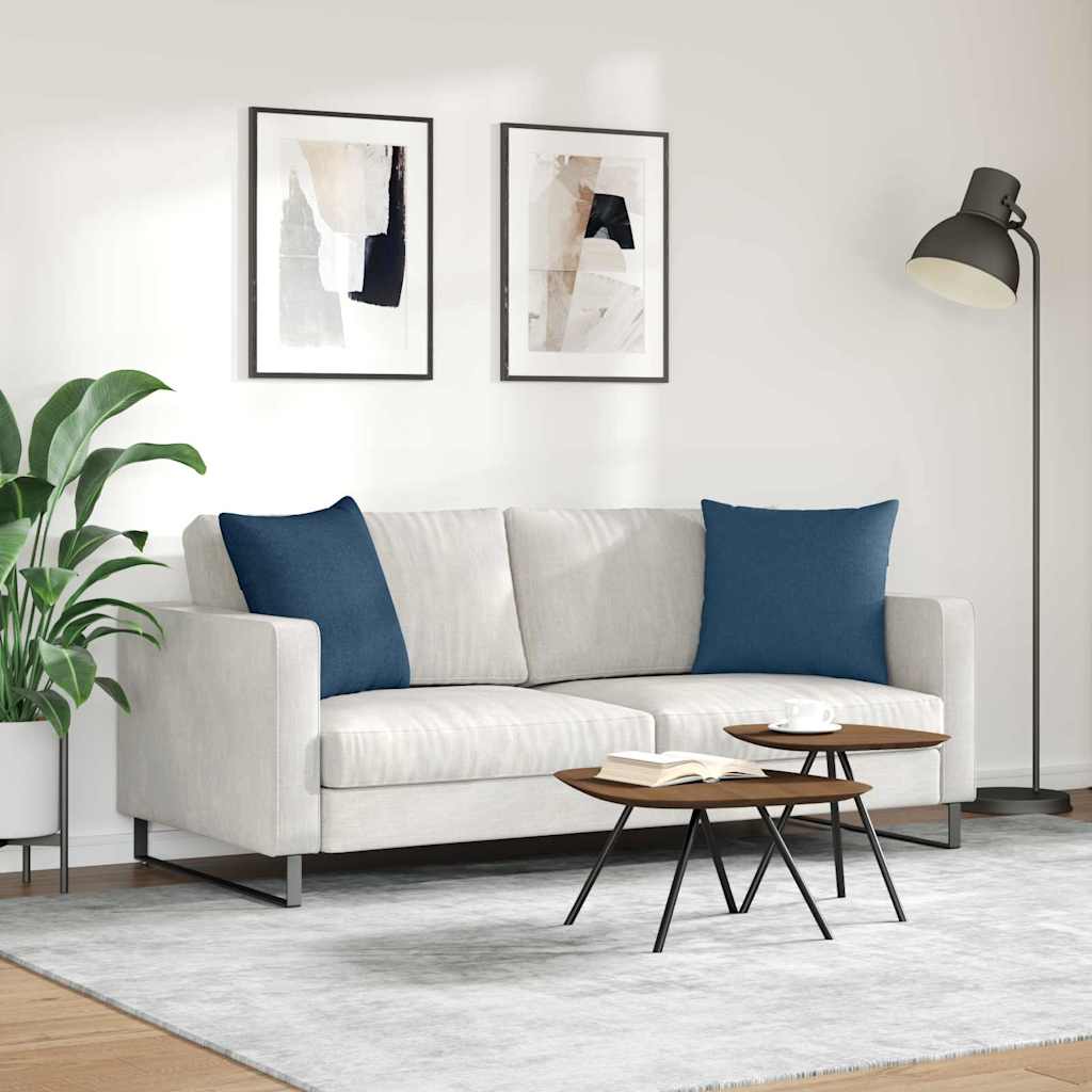 vidaXL Poduszki na sofę 2 pcs Niebieski 50 x 50 cm tkanina