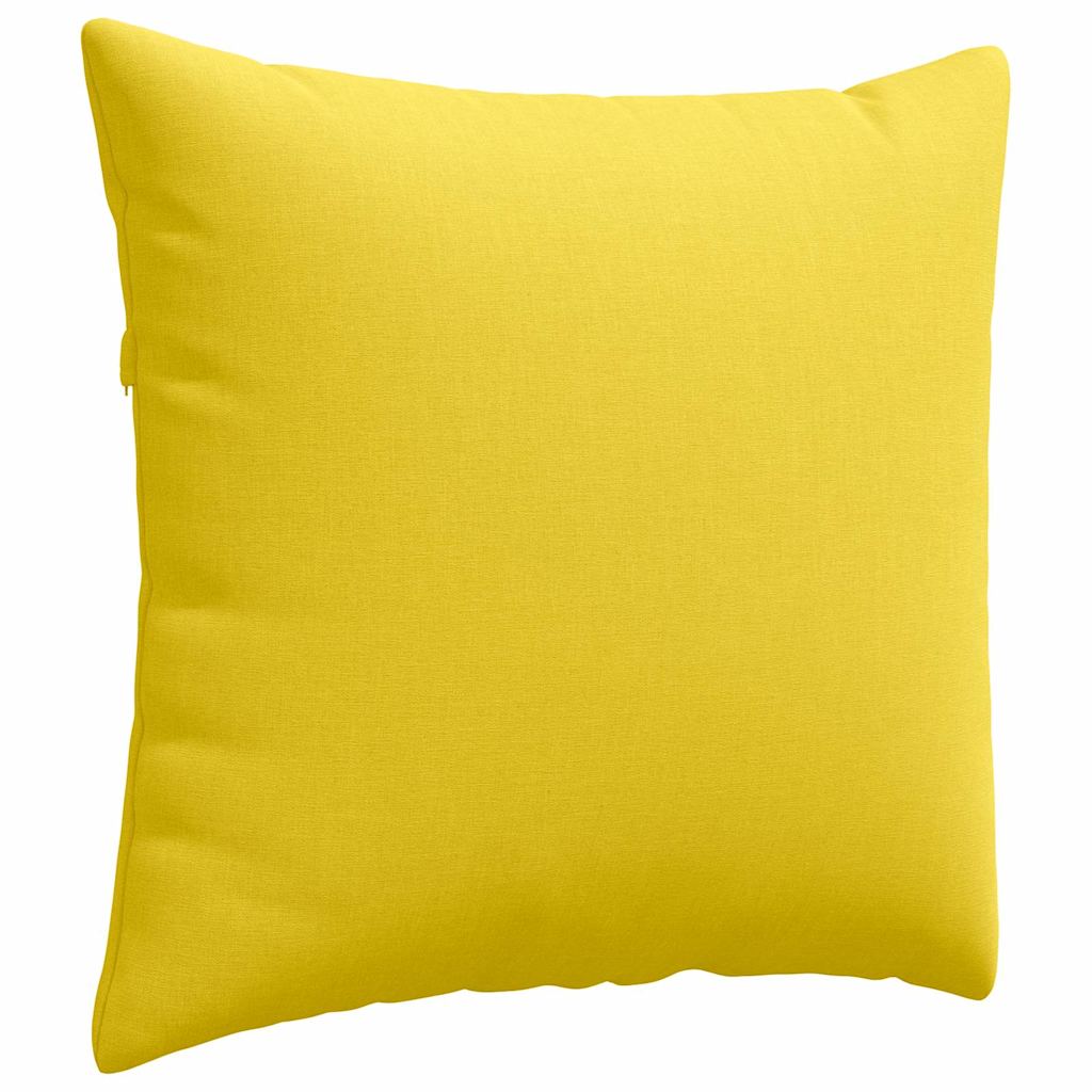vidaXL Poduszki na sofę 2 pcs Jasnożółty 50 x 50 cm tkanina