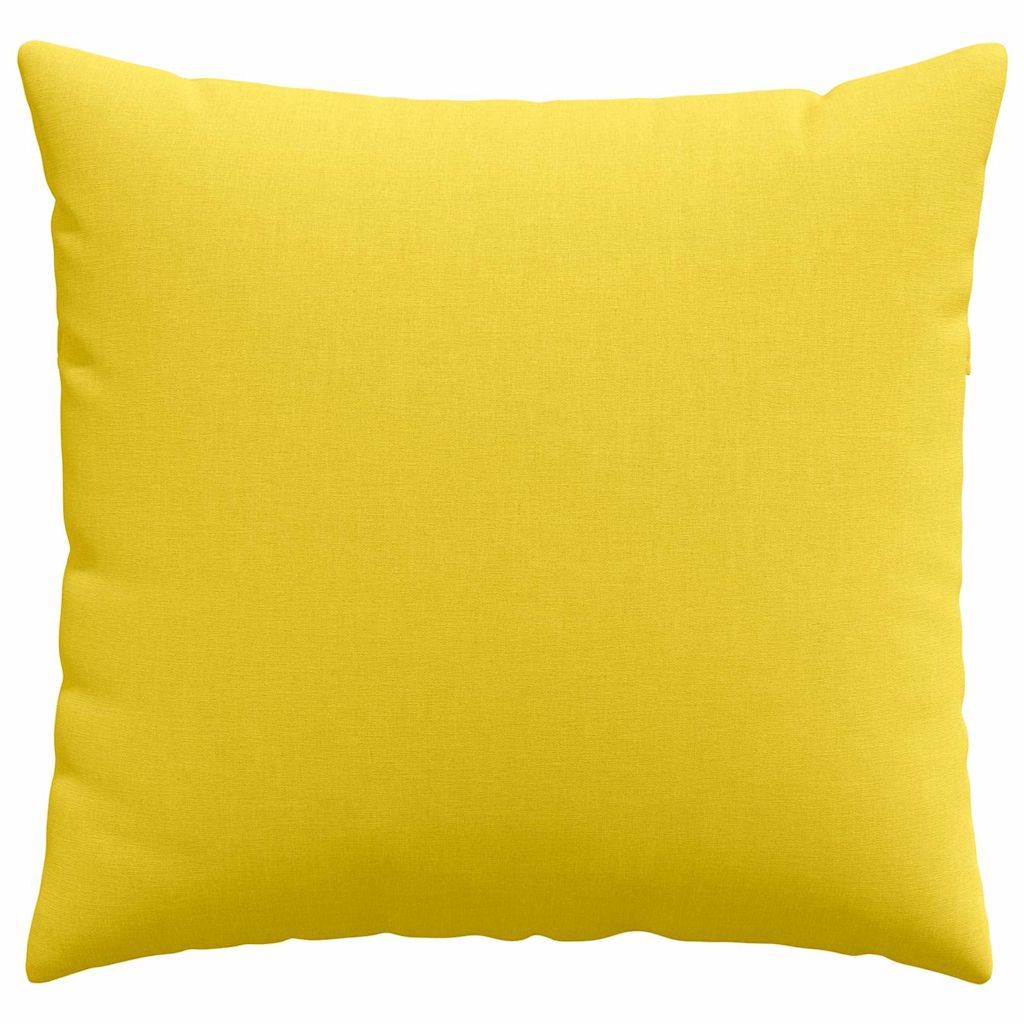 vidaXL Poduszki na sofę 2 pcs Jasnożółty 50 x 50 cm tkanina