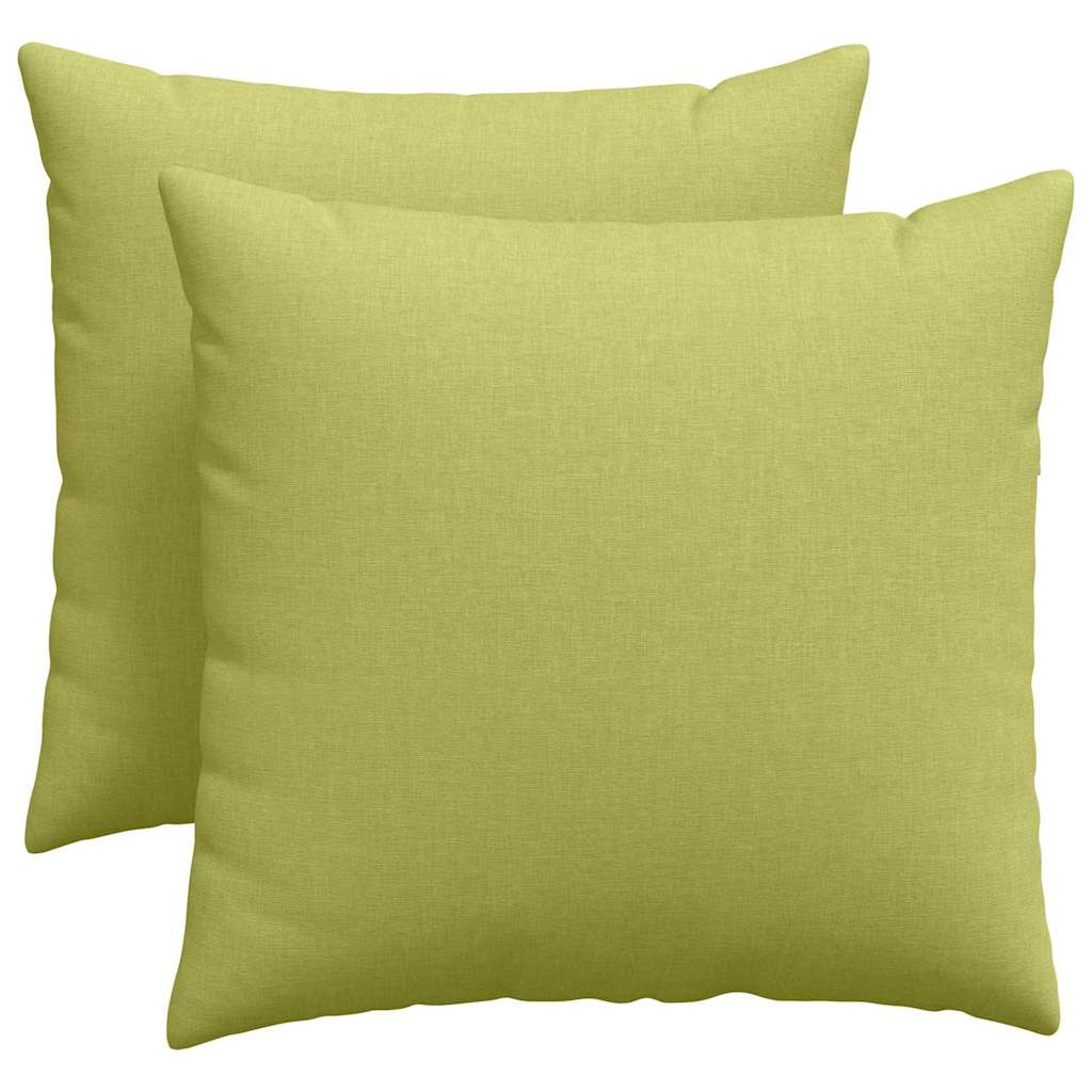vidaXL Poduszki na sofę 2 pcs Jasnozielony 50 x 50 cm tkanina