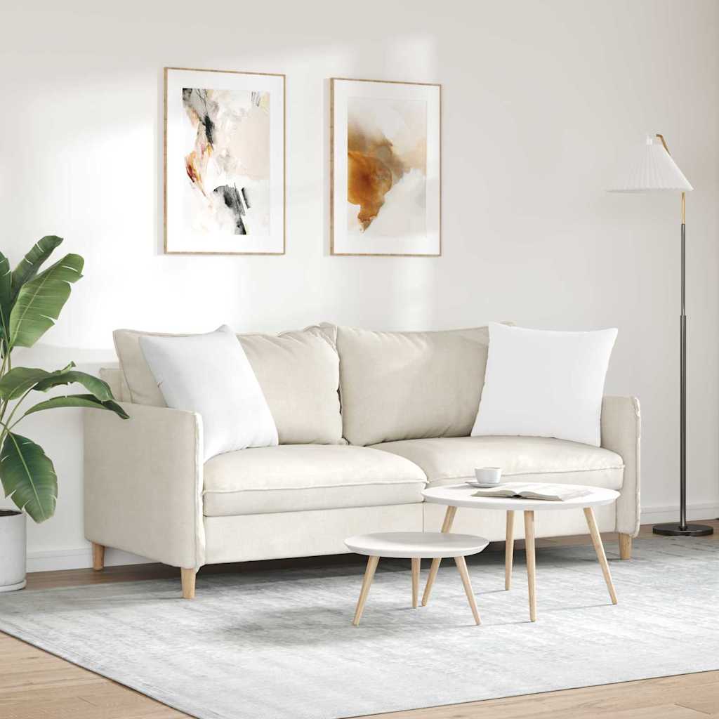 vidaXL Poduszki na sofę 2 pcs Biały 50 x 50 cm tkanina