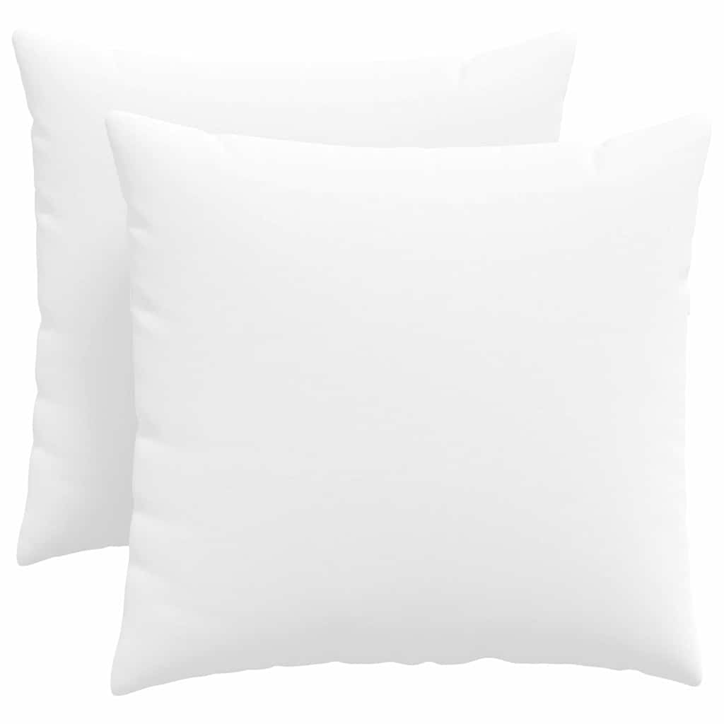vidaXL Poduszki na sofę 2 pcs Biały 50 x 50 cm tkanina