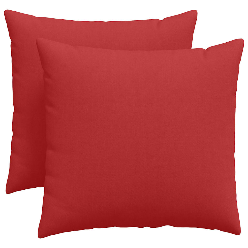 vidaXL Poduszki na sofę 2 pcs Czerwony 50 x 50 cm tkanina