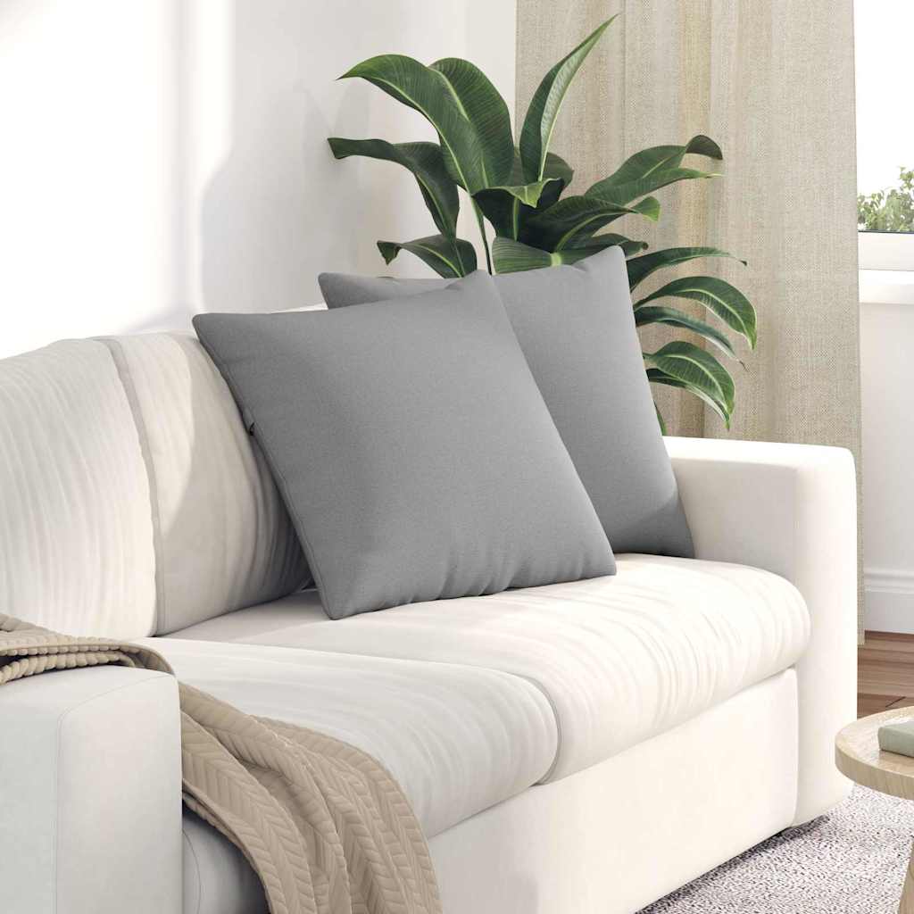 vidaXL Poduszki na sofę 2 pcs Szary chmur 50 x 50 cm tkanina