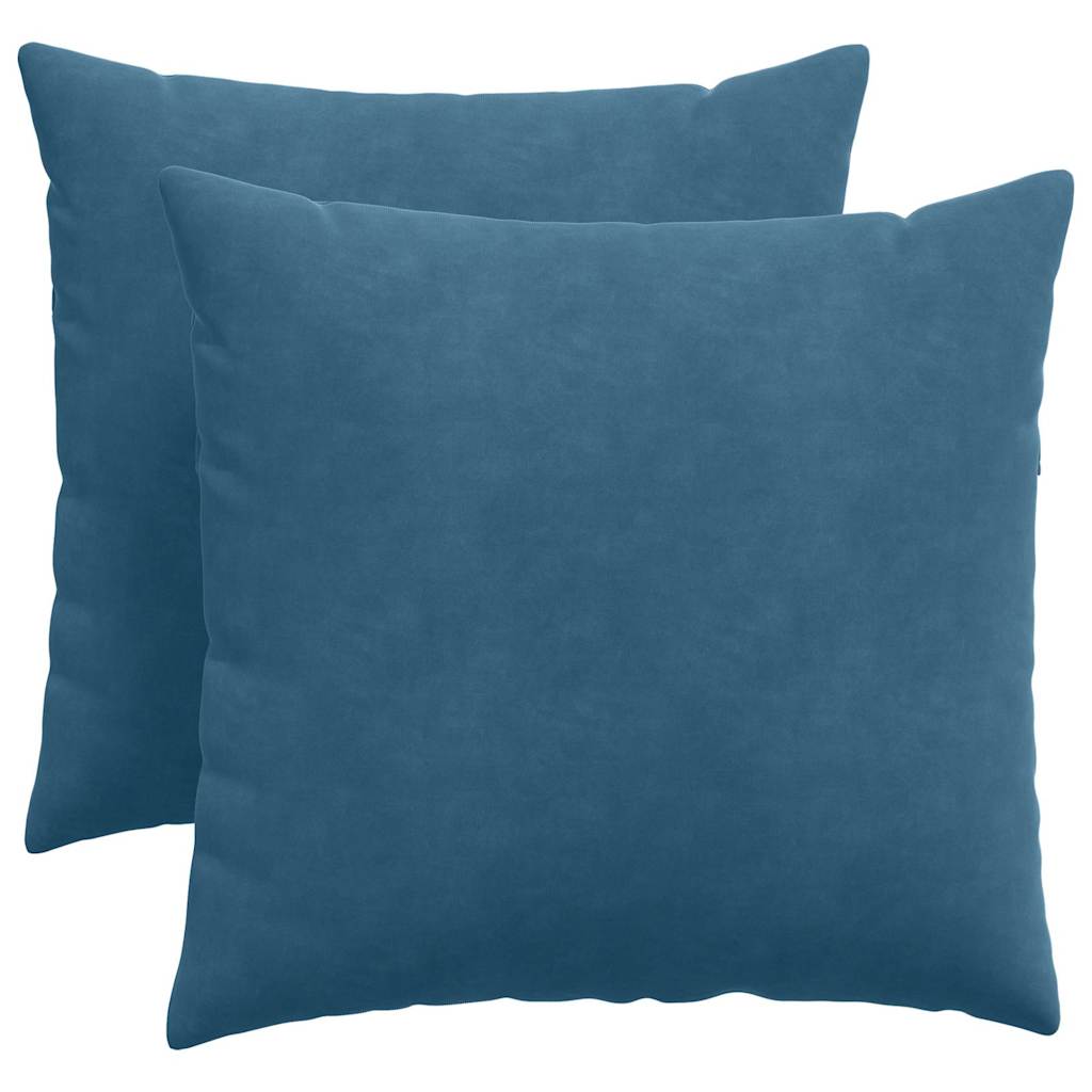 vidaXL Poduszki na sofę 2 pcs Niebieski 50 x 50 cm Tkanina sztruksowa