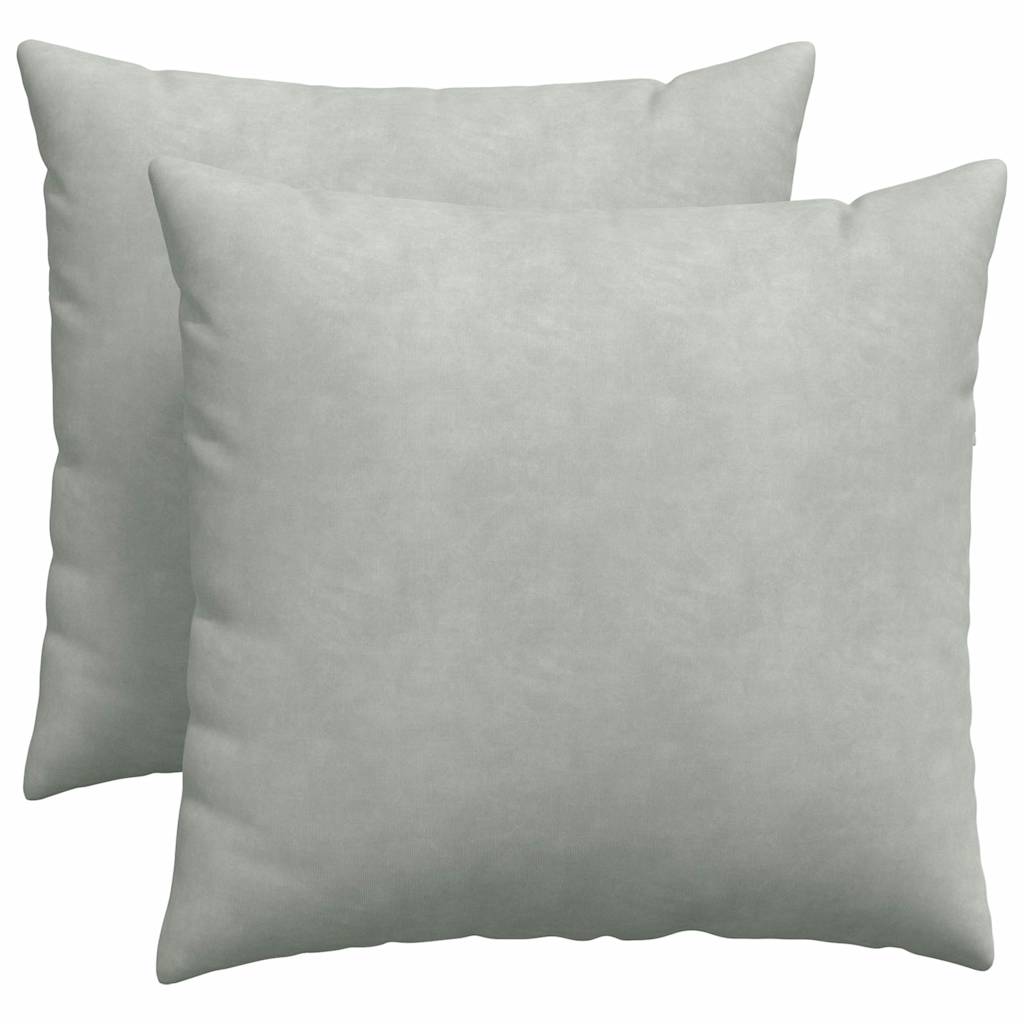 vidaXL Poduszki na sofę 2 pcs Jasnoszary 50 x 50 cm Tkanina sztruksowa