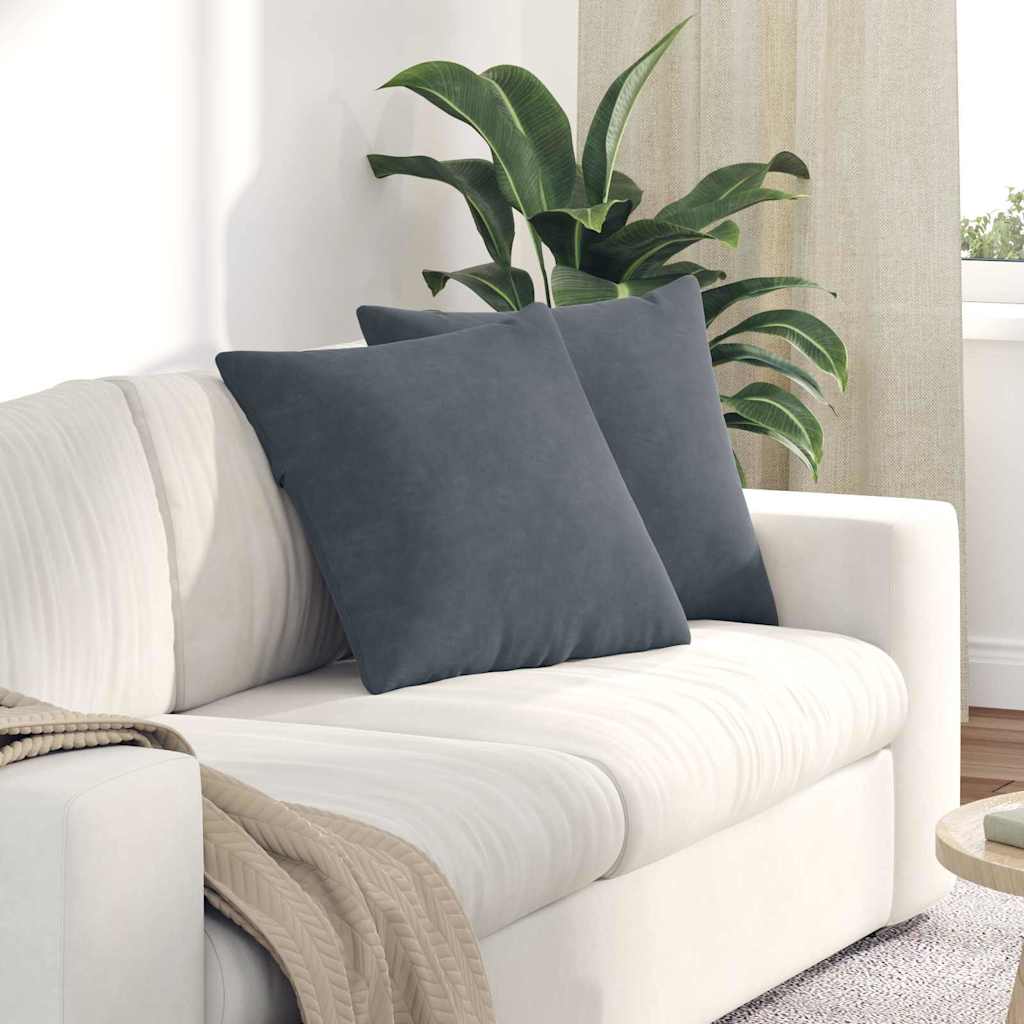 vidaXL Poduszki na sofę 2 pcs Ciemnoszary 50 x 50 cm