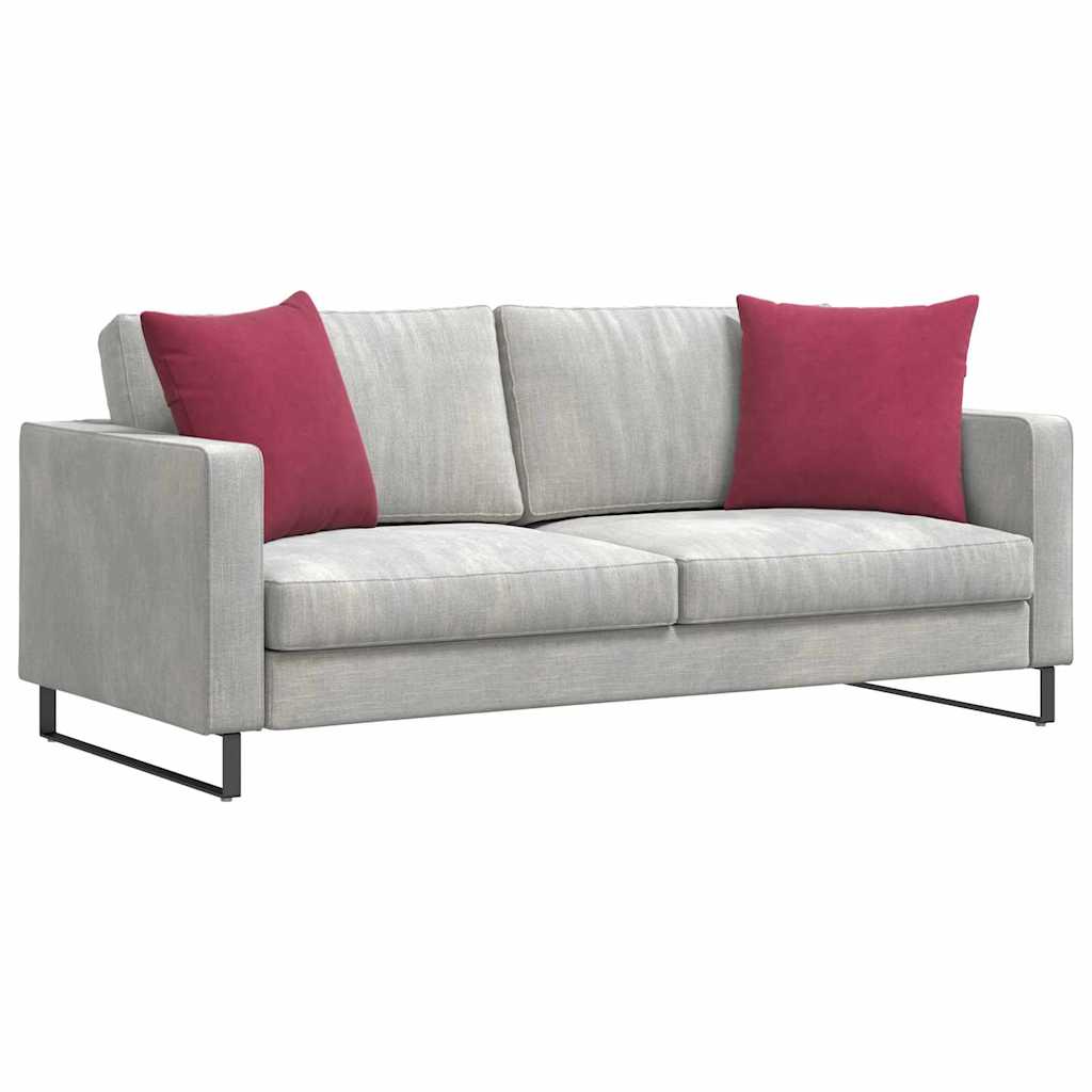 vidaXL Poduszki na sofę 2 pcs Czerwone wino 50 x 50 cm