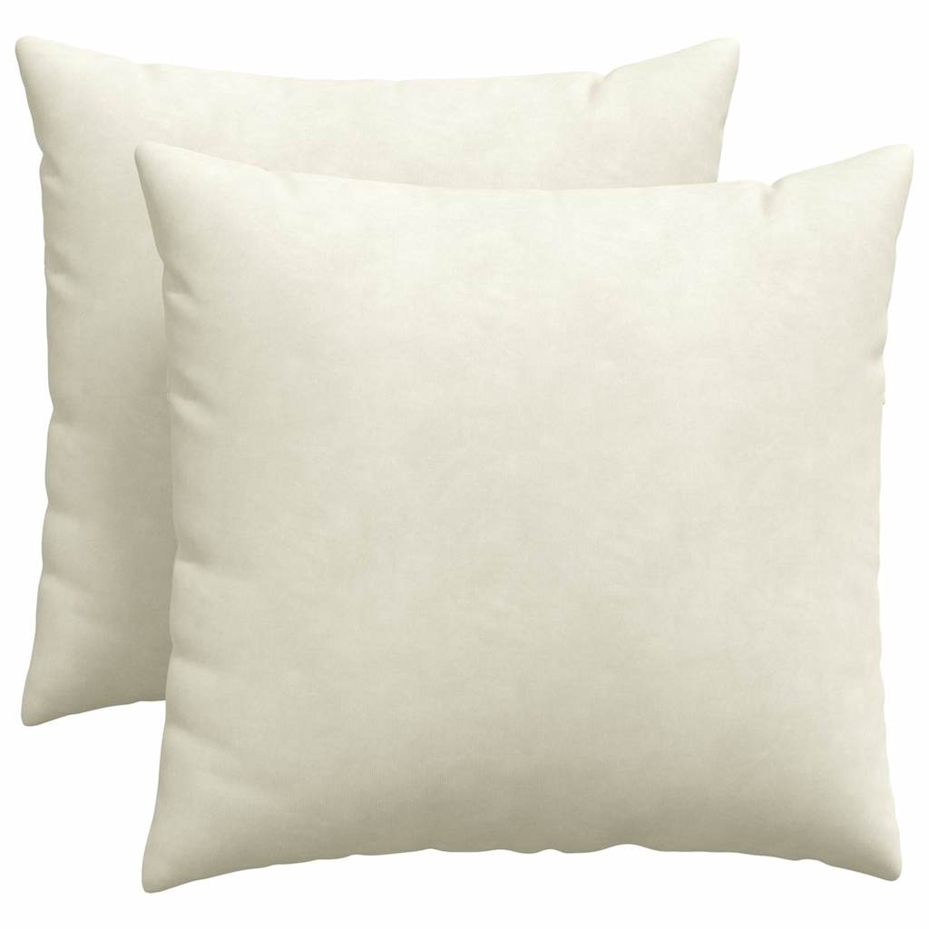 vidaXL Poduszki na sofę 2 pcs Kremowy 50 x 50 cm Tkanina sztruksowa