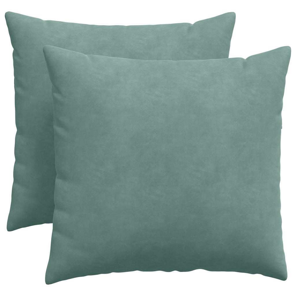 vidaXL Poduszki na sofę 2 pcs Zielony morski 50 x 50 cm