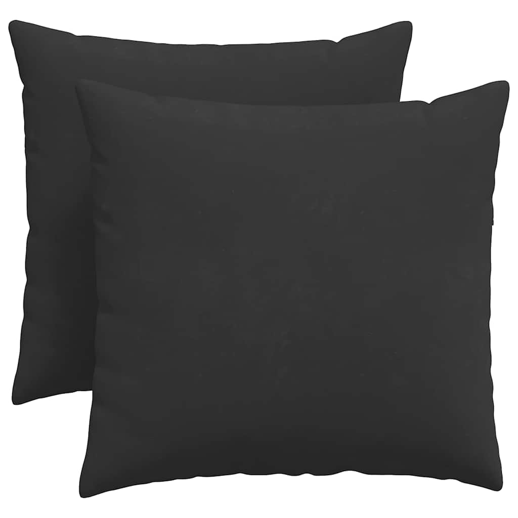 vidaXL Poduszki na sofę 2 pcs Czarny 50 x 50 cm tkanina