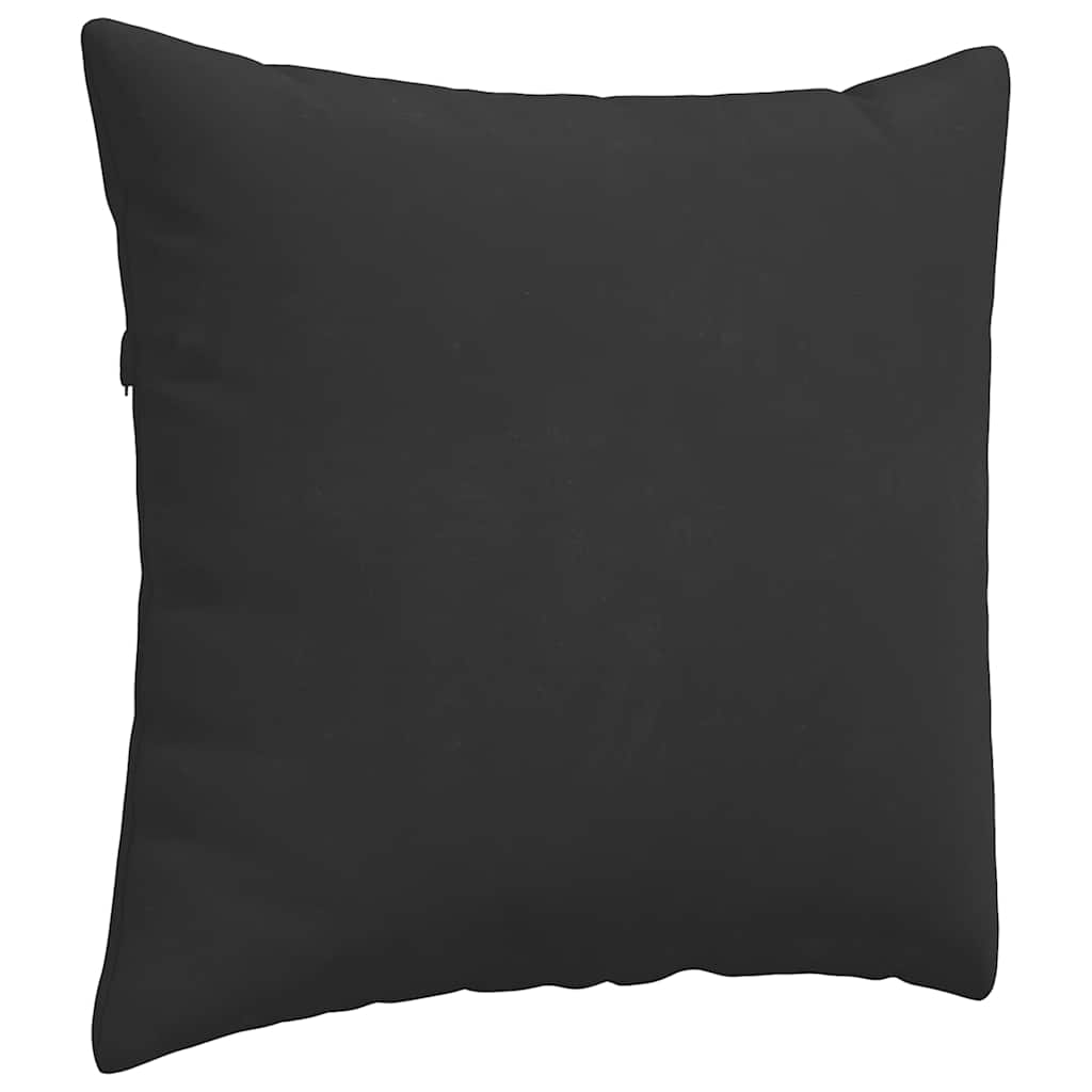 vidaXL Poduszki na sofę 2 pcs Czarny 50 x 50 cm tkanina