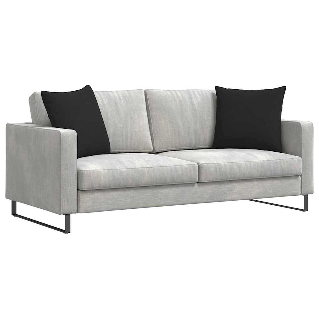 vidaXL Poduszki na sofę 2 pcs Czarny 50 x 50 cm tkanina