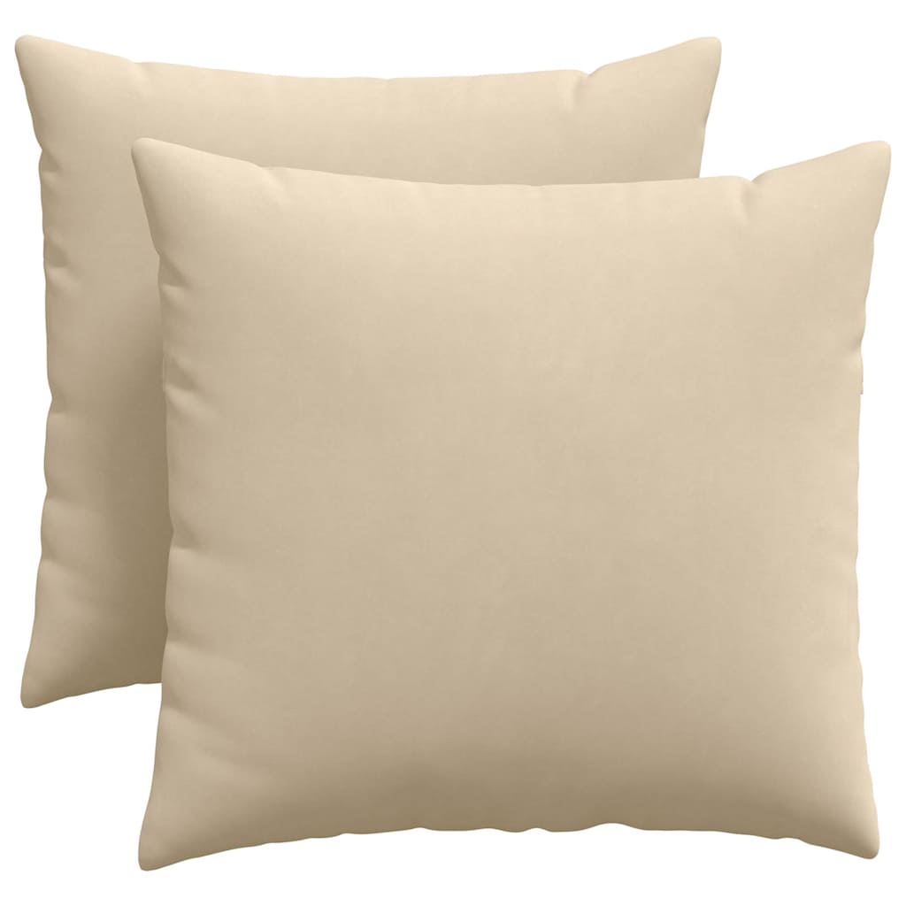 vidaXL Poduszki na sofę 2 pcs Kremowy 50 x 50 cm tkanina