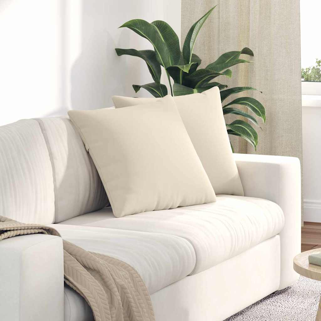 vidaXL Poduszki na sofę 2 pcs Beżowy 50 x 50 cm tkanina